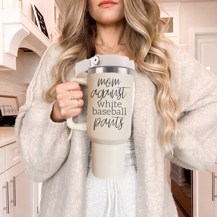 Baseball Mom Tumblers | Funny Mother's Day Gifts for Sport Moms | Funny Baseball Mom 40oz Travel Mugs | Insulated, No Spill