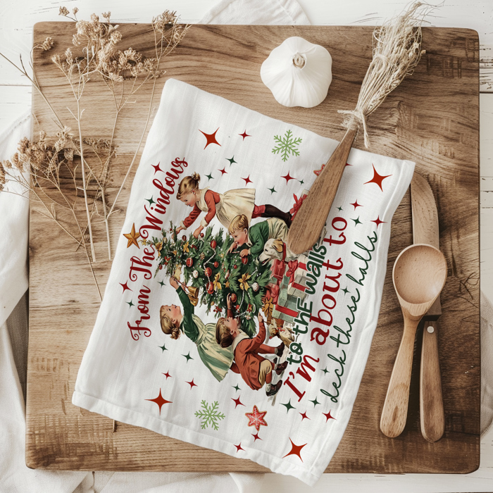 Fall Words Kitchen Towel, Autumn Kitchen Decoration Cotton | Cozy Autumn Farmhouse Kitchen Decor, Fall Definition Unique Tea Towel Gift Idea