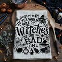  Spooky Season Halloween Kitchen Towel – Modern Stylish Halloween Decor + Gift IDeas