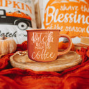  Fall Ceramic Coffee Mugs, Modern Farmhouse Autumn + Halloween Drinkware Bundle 2pk