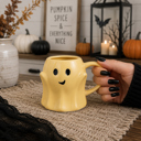  Ghost Shaped Mugs | Cute Halloween Coffee Cup | Spooky Season Kitchen | Fall Pastel Ceramic Ghost Gifts | Modern Halloween Decor Gift Ideas