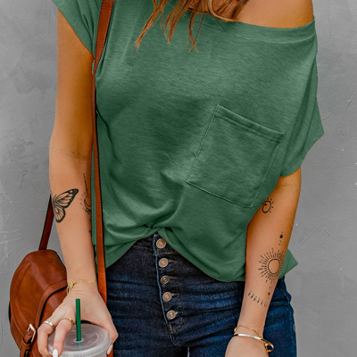 Pocketed Tee with Side Slits