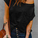  Pocketed Tee with Side Slits