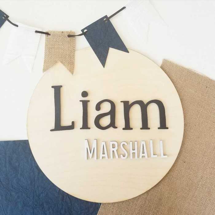 Personalized Round Name Signs