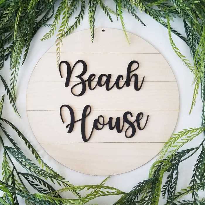 Shiplap Round Sign