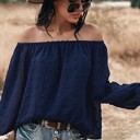  Dotted Off the Shoulder Blouse