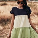  Color Block Dress