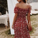  Smocked bodice midi dress