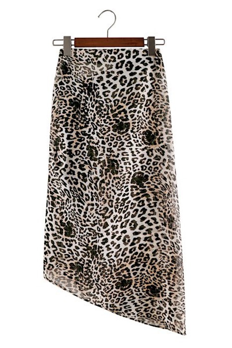 Leopard beach wrap skirt