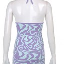  All over abstract knit intarsia halter dress
