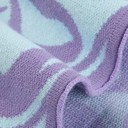  All over abstract knit intarsia halter dress