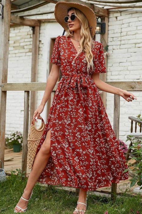 Miss Sparkling Floral print maxi dress