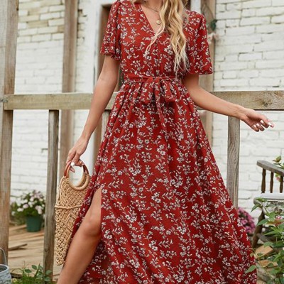 Miss Sparkling Floral print maxi dress
