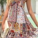  Scarf print dress