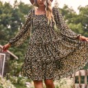  Miss Sparkling Printed Long Sleeve Dress