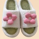  Puffy flower slippers