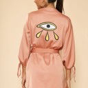  Miss Sparkling Satin Wrap Robe 