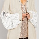  Miss Sparkling Crotchet Button Down