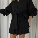 Small Black Two piece shorts set