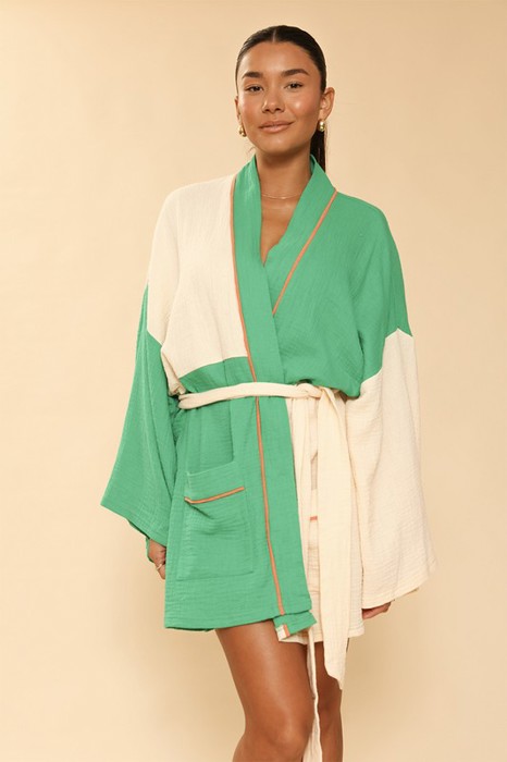Two tone kimono/ robe