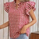 Small Red Gingham Blouse