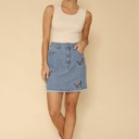 Small Monarch denim skirt
