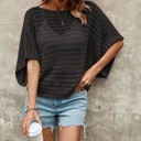  Open knit top