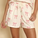 BOW Printed waffle lounge set