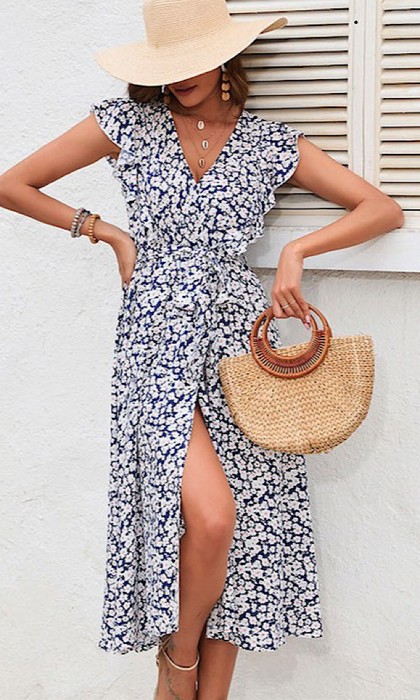 Floral Wrap Dress