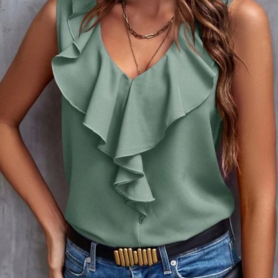 Ruffle Trip Top