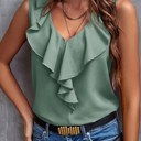  Ruffle Trip Top