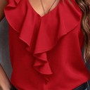  Ruffle Trip Top