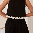 Small Black Miss Sparkling 2-pc Shorts Set