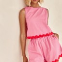 Small Pink Miss Sparkling 2-pc Shorts Set