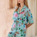  Printed two piece lounge set