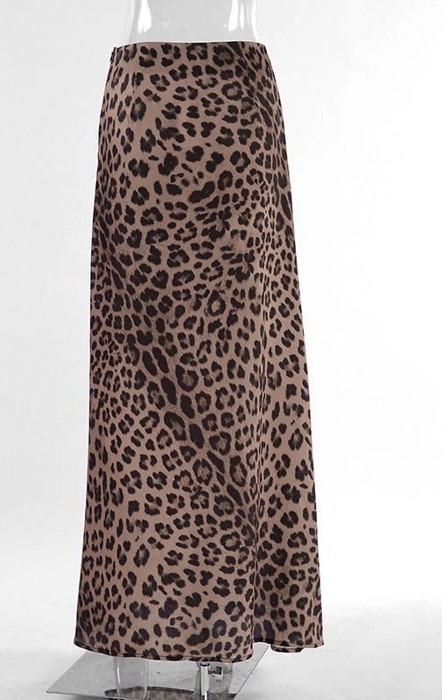 Leopard print maxi skirt 