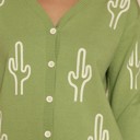  Miss Sparkling Cactus knit button front cardigan