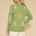  Miss Sparkling Cactus knit button front cardigan