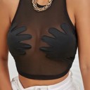  Miss Sparkling Mesh Crop Top