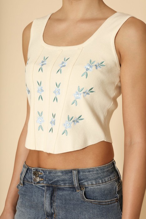 Miss Sparkling Floral Corset Top