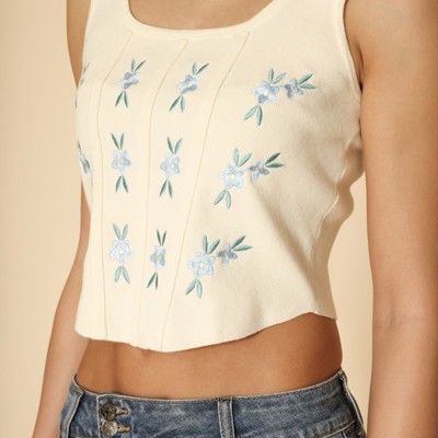 Miss Sparkling Floral Corset Top