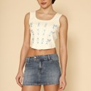  Miss Sparkling Floral Corset Top
