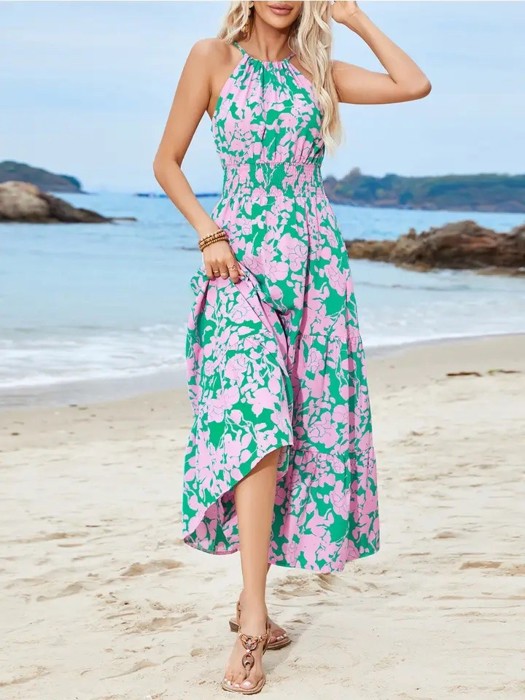 Miss Sparkling Tropical Maxi Dress