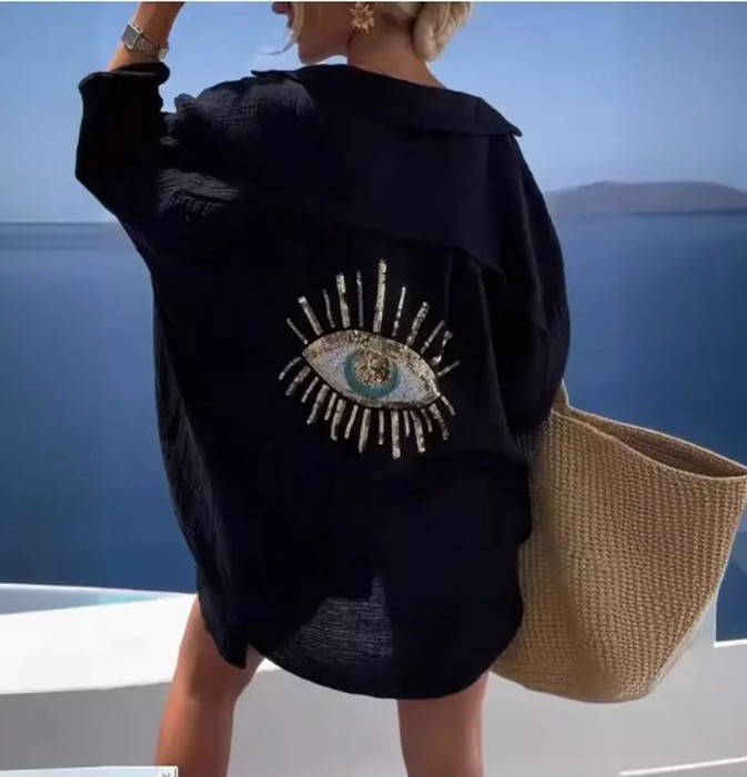 Evil Eye Sequin shirt