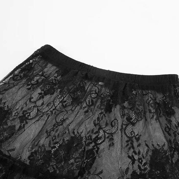 Miss Sparkling Floral Lace Maxi Skirt