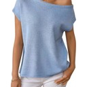  Miss Sparkling Off Shoulder Knit Top