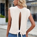  Miss Sparkling Sweater Tie Back Top