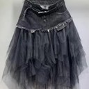 Small Black Denim Tutu Skirt