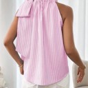  Miss Sparkling Striped Halter Top