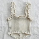  Miss Sparkling Knit Ruffled Strap Crop Top